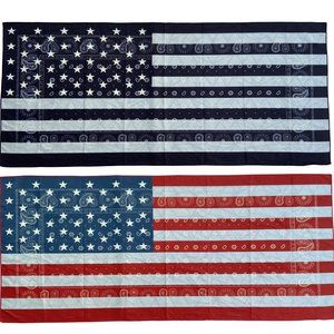 Oversized Black/ Red USA Flag Beach Towel - 2 Pack